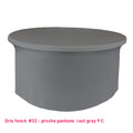 Nappe lycra pour table ronde gris foncé