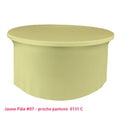 Nappe lycra pour table ronde jaune pâle