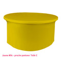 Nappe lycra pour table ronde jaune vif