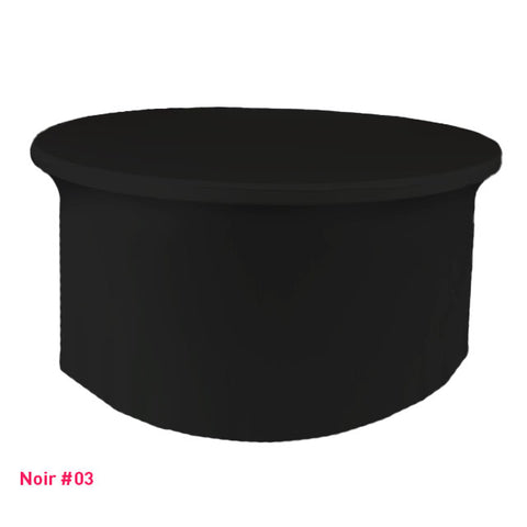 Nappe lycra pour table ronde noire