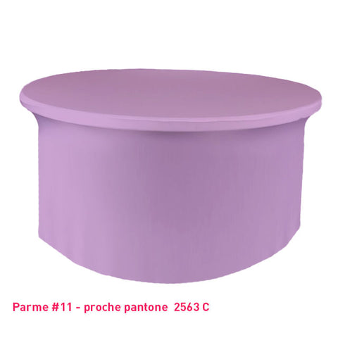 Nappe lycra pour table ronde parme