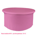 Nappe lycra pour table ronde rose bonbon