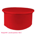 Nappe lycra pour table ronde rouge vif