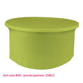 Nappe lycra pour table ronde vert anis