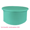 Nappe lycra pour table ronde vert d'eau