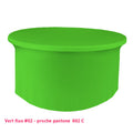 Nappe lycra pour table ronde vert fluo