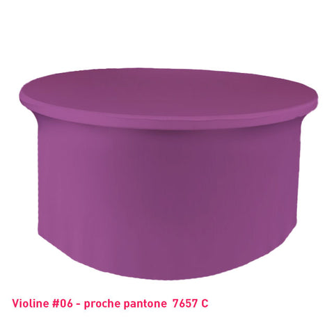 Nappe lycra pour table ronde violette