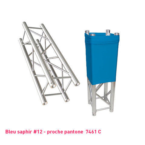 Chaussette structure de scène bleu saphir carrée