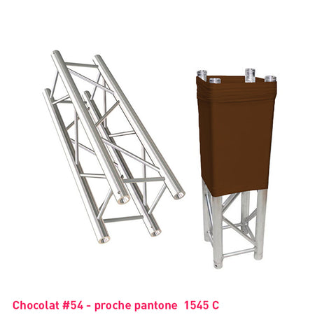 Chaussette structure de scène marron foncé carrée