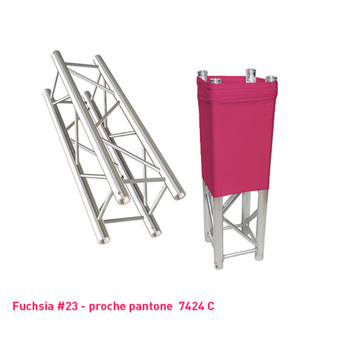 Chaussette structure de scène fuchsia carrée