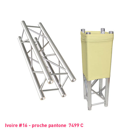 Chaussette structure de scène ivoire carrée