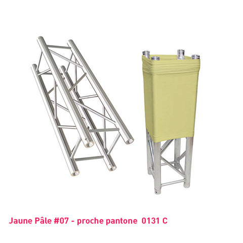 Chaussette structure de scène jaune pastel carrée