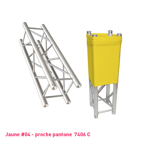 Chaussette structure de scène jaune carrée