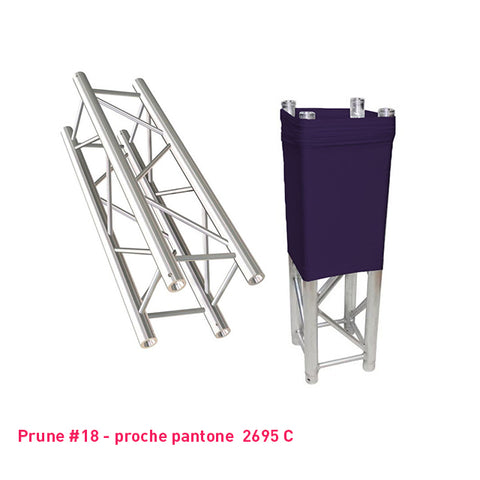 Chaussette structure de scène prune carrée
