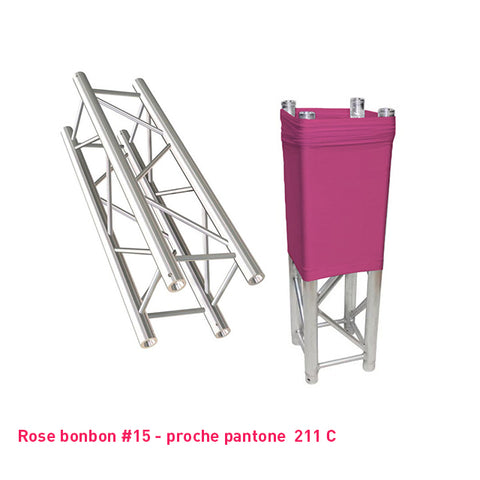 Chaussette structure de scène rose bonbon carrée