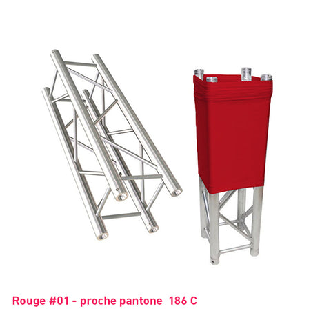 Chaussette structure de scène rouge carrée