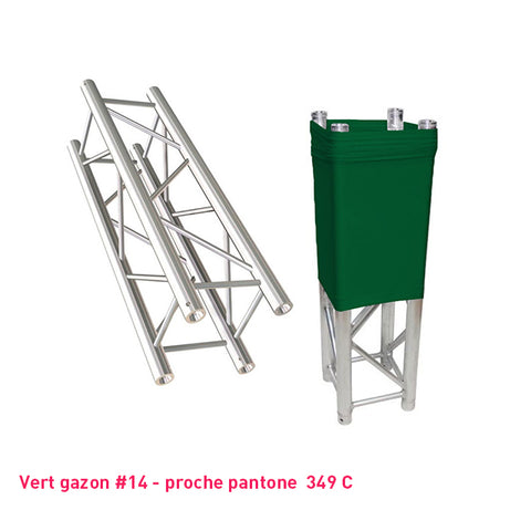 Chaussette structure de scène vert foncé carrée