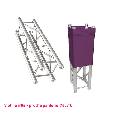 Chaussette structure de scène violette carrée