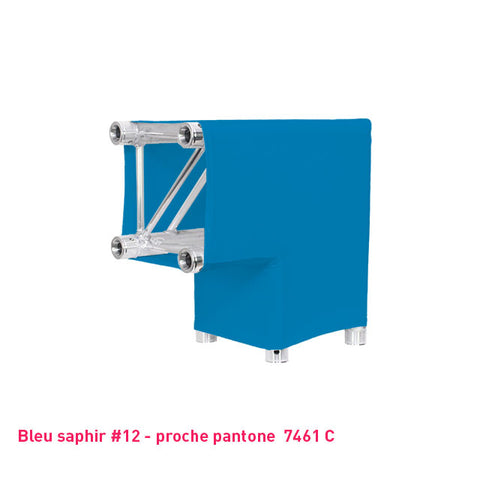 Housse de structure truss bleu saphir pour angle L