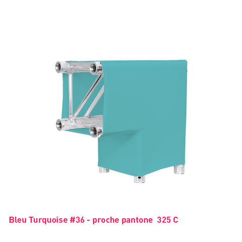 Housse de structure truss turquoise pour angle L