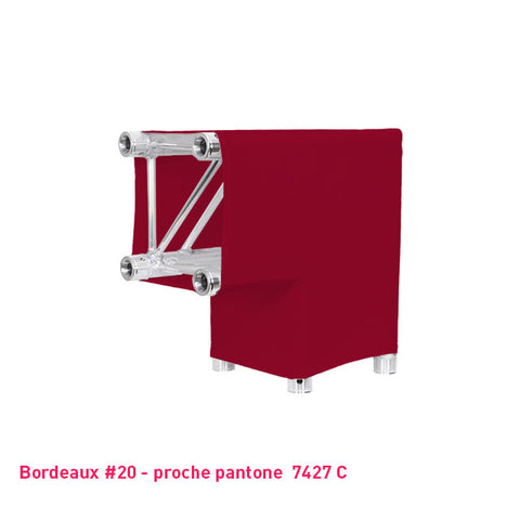 Housse de structure truss bordeaux pour angle L