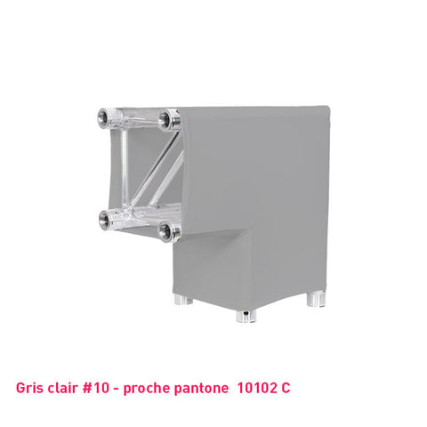 Housse de structure truss gris clair pour angle L