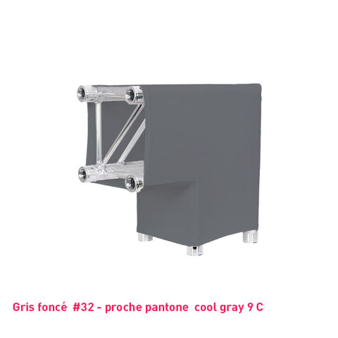 Housse de structure truss gris foncé pour angle L