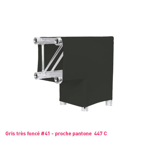 Housse de structure truss gris très foncé pour angle L