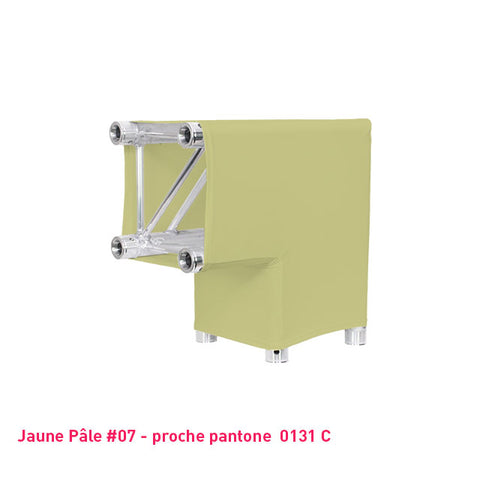Housse de structure truss jaune pastel pour angle L