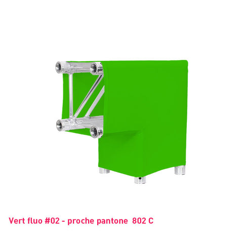 Housse de structure truss vert fluo pour angle L