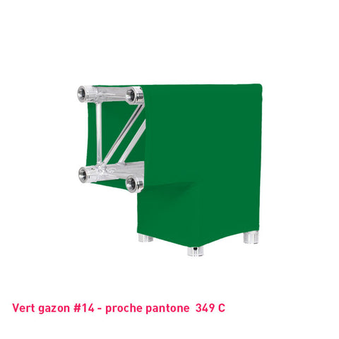 Housse de structure truss vert foncé pour angle L