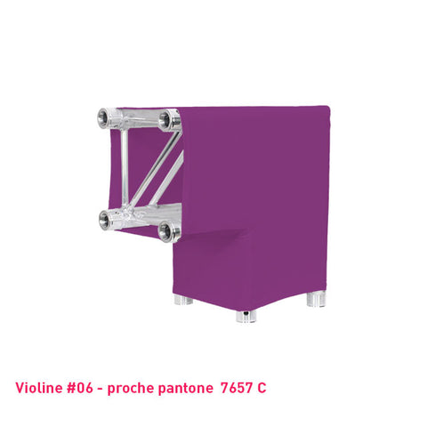 Housse de structure truss violet foncé pour angle L
