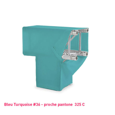 Housse turquoise de structure de scène Angle T
