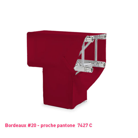 Housse bordeaux de structure de scène Angle T