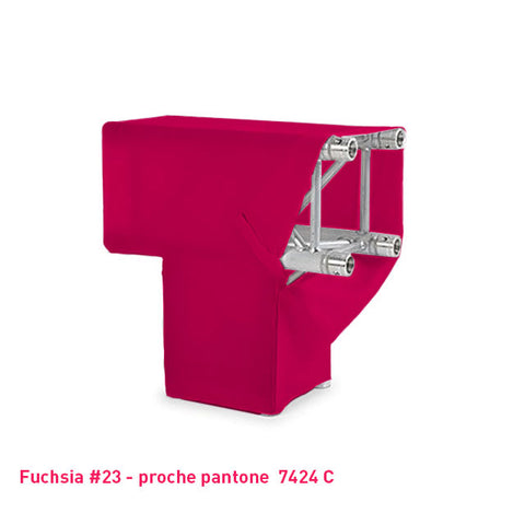 Housse fuchsia de structure de scène Angle T