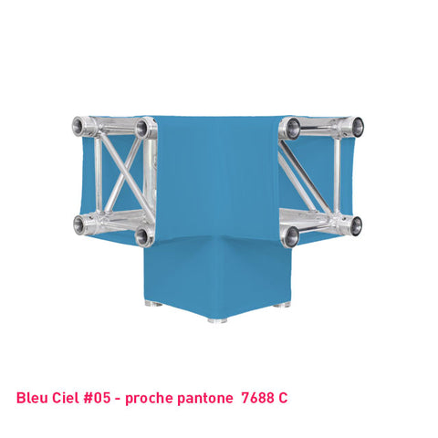 Housse lycra bleu ciel pour structure aluminium truss Angle Y 