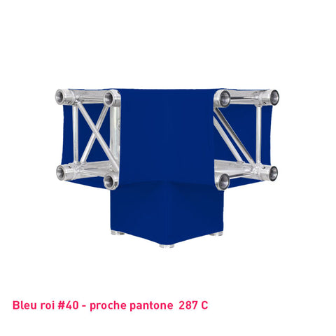 Housse lycra bleu roi pour structure aluminium truss Angle Y 