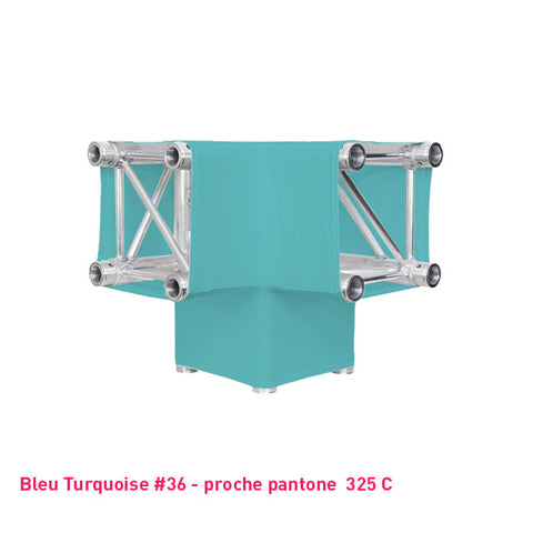 Housse lycra turquoise pour structure aluminium truss Angle Y 