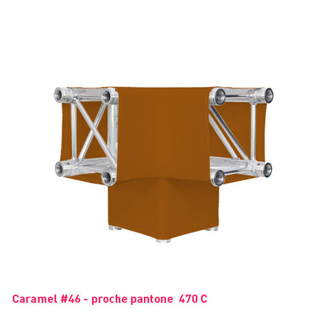Housse lycra caramel pour structure aluminium truss Angle Y 