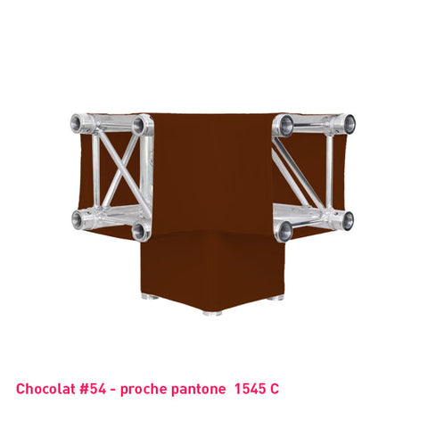 Housse lycra chocolat pour structure aluminium truss Angle Y 
