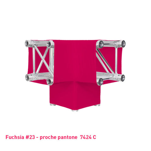 Housse lycra fuchsia pour structure aluminium truss Angle Y 