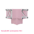 Housse lycra rose pastel pour structure aluminium truss Angle Y 