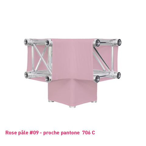 Housse lycra rose pastel pour structure aluminium truss Angle Y 