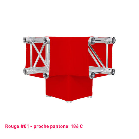 Housse lycra rouge pour structure aluminium truss Angle Y 