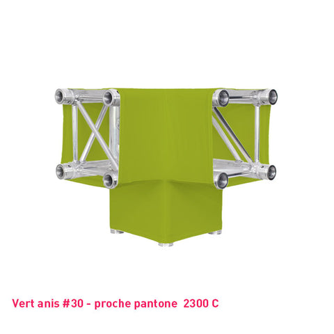 Housse lycra vert anis pour structure aluminium truss Angle Y 
