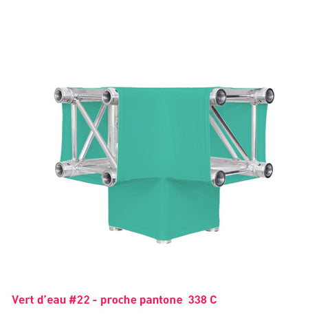 Housse lycra vert d'eau pour structure aluminium truss Angle Y 