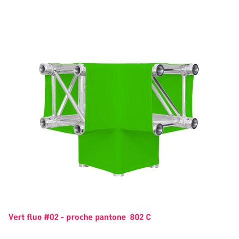 Housse lycra vert fluo pour structure aluminium truss Angle Y 