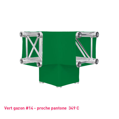 Housse lycra vert foncé pour structure aluminium truss Angle Y 