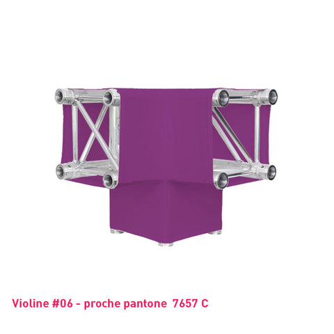 Housse lycra violet foncé pour structure aluminium truss Angle Y 