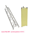 Habillage truss jaune pastel triangle